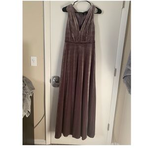 Purple Velvet Maxi Dress